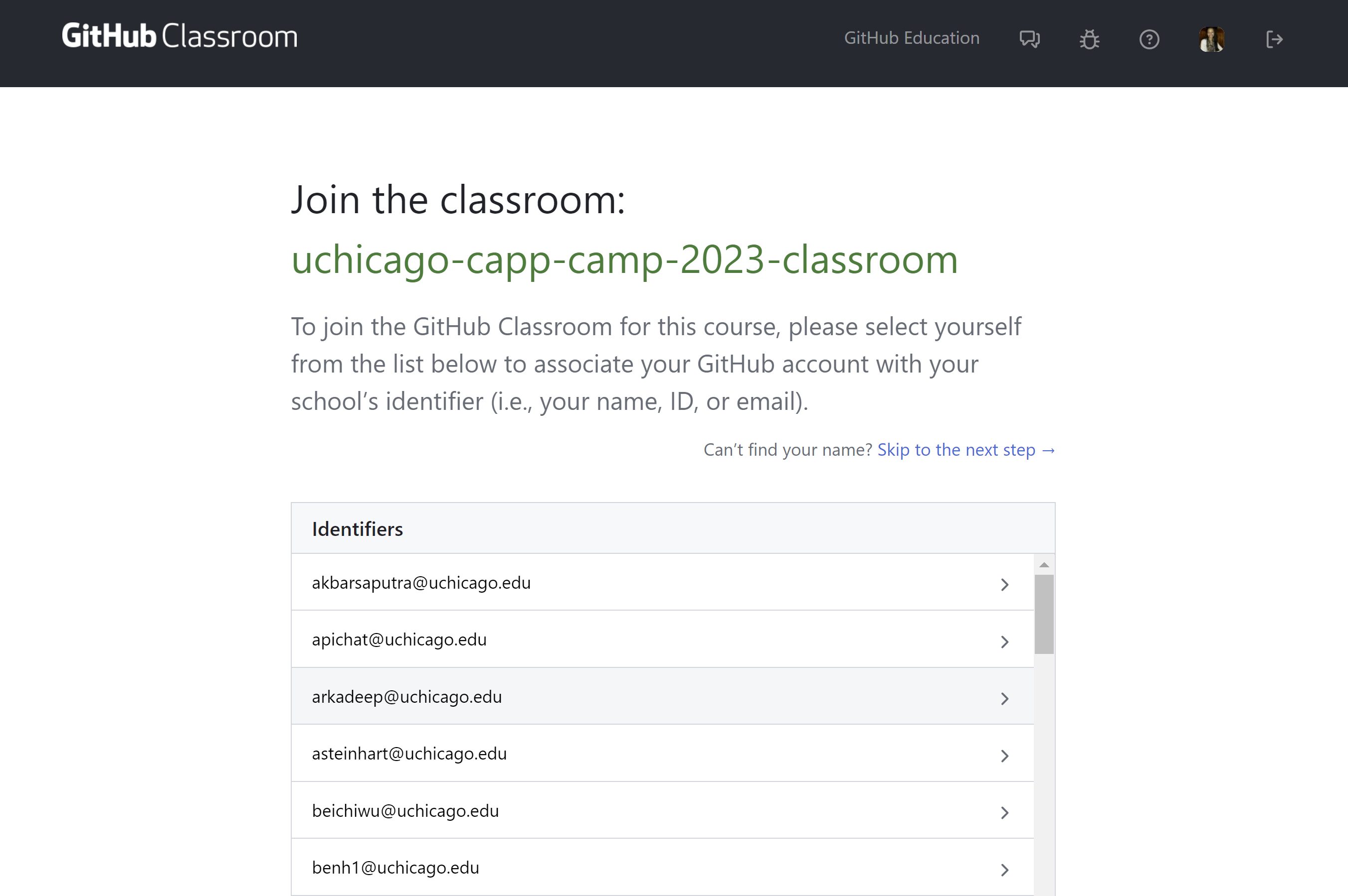 Create GitHub Classroom repo for Python programming assignment